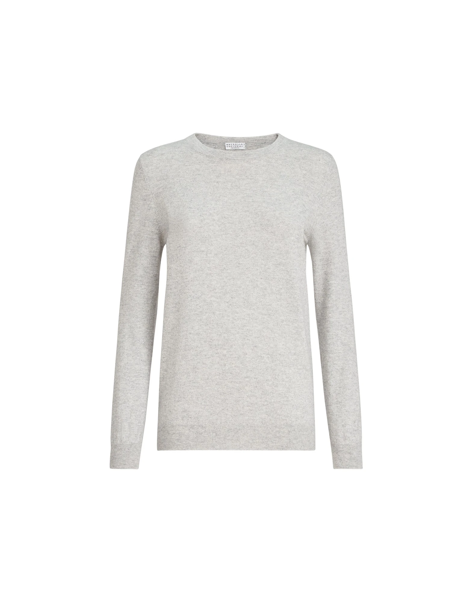 Brunello-Cucinelli-Cashmere-sweater-with-monili-in-Light-Grey48340_nobg Brunello Cucinelli Cashmere sweater with monili in Light Grey