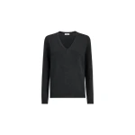 Brunello Cucinelli Cashmere sweater with monili in Lignite Grey