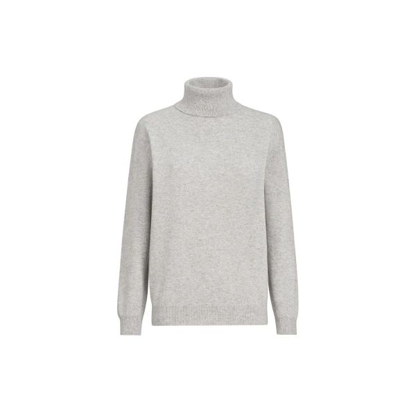 Brunello Cucinelli Cashmere sweater with monili in Pebble