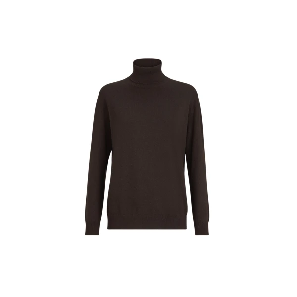Brunello Cucinelli Cashmere turtleneck sweater in Coffee