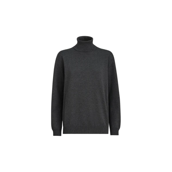 Brunello Cucinelli Cashmere turtleneck sweater in Lignite Grey