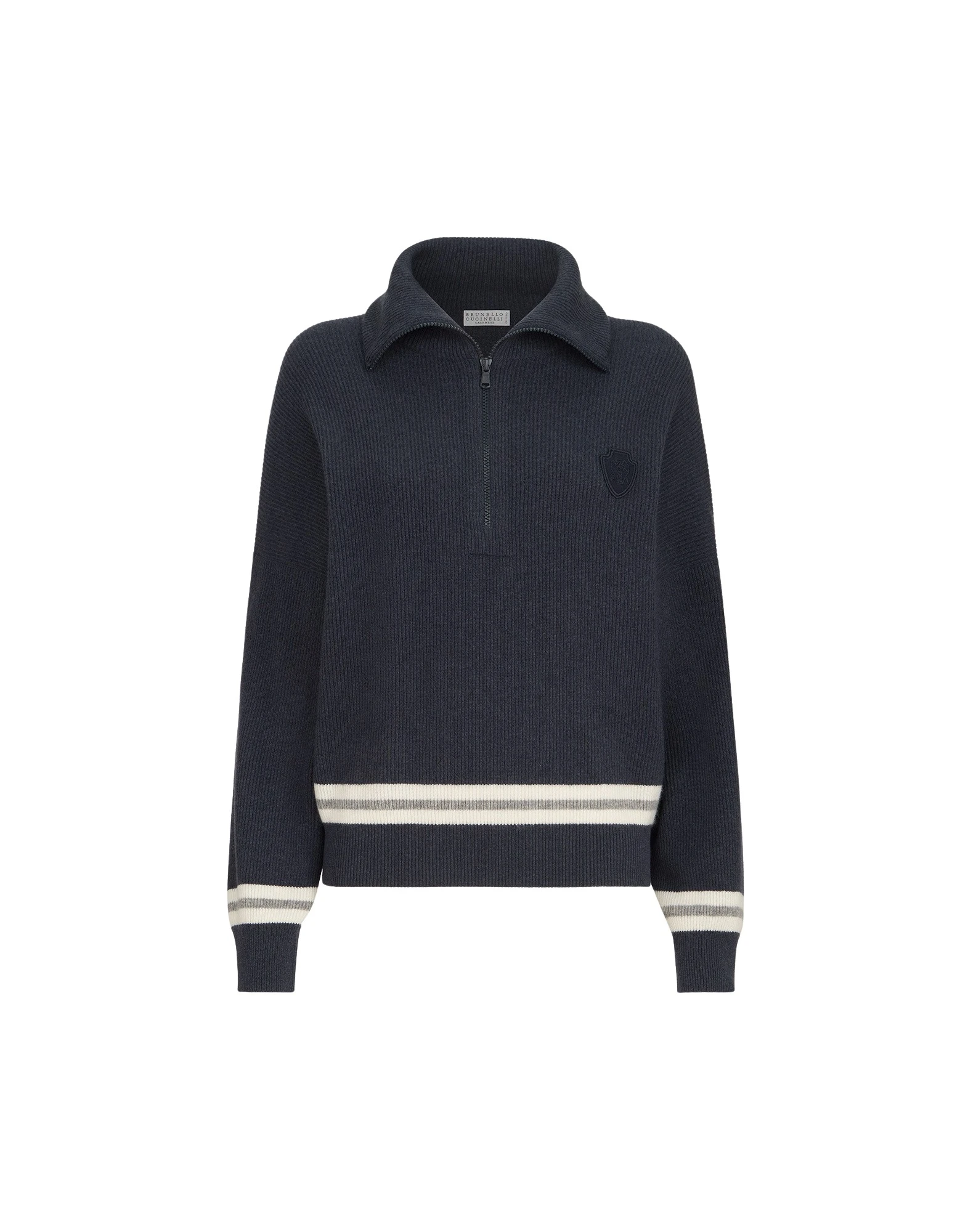 Brunello Cucinelli Cashmere turtleneck sweater in Navy Blue