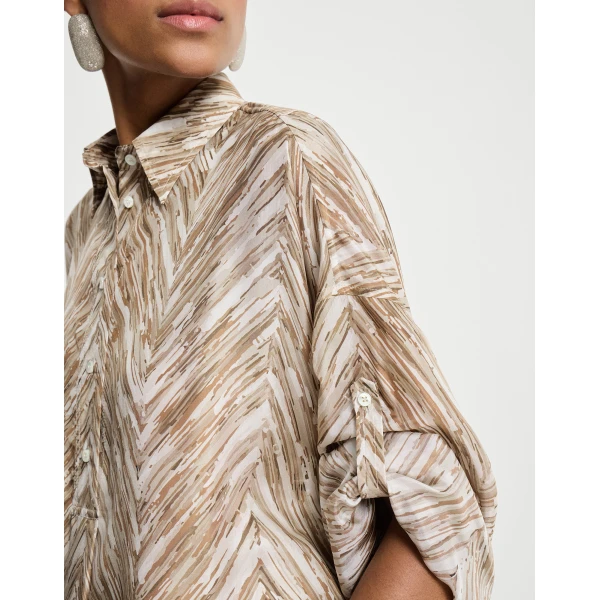 Brunello Cucinelli Chevron print dress, view 4