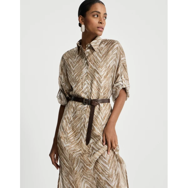 Brunello Cucinelli Chevron print dress, view 5