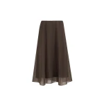 Brunello Cucinelli Circle skirt in Cocoa