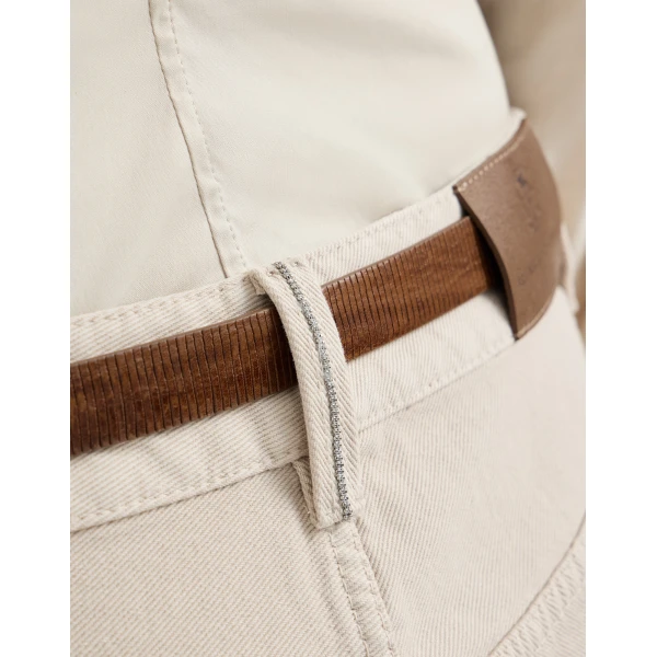 Brunello Cucinelli Contemporary Loose Trousers in Sand, view 4