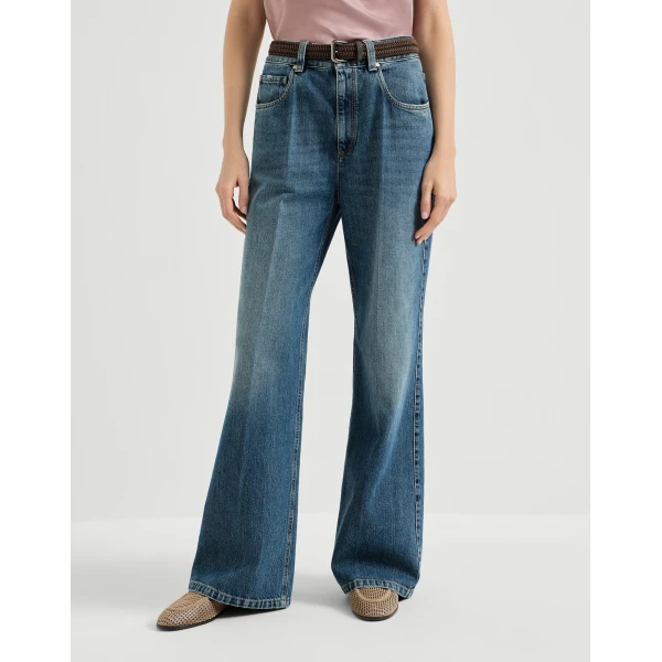 Brunello Cucinelli Contemporary Loose trousers in Denim, view 2