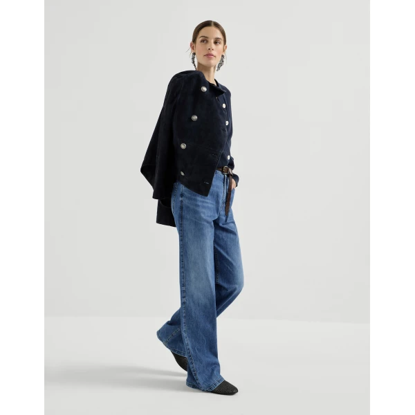 Brunello Cucinelli Contemporary Loose trousers in Denim, view 5