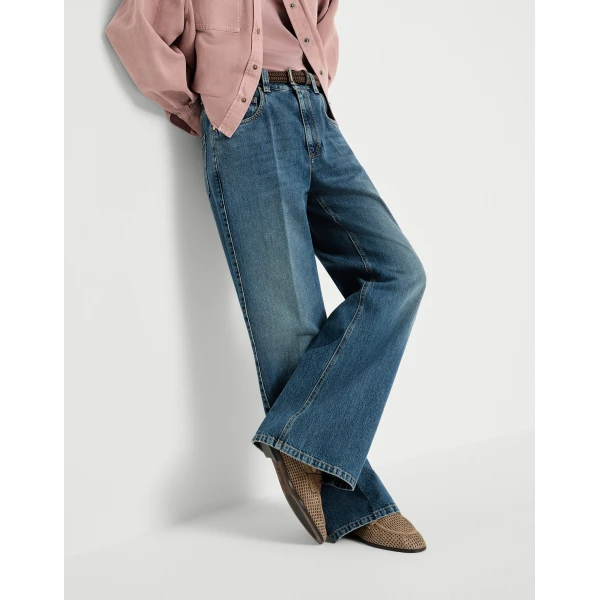 Brunello Cucinelli Contemporary Loose trousers in Denim, view 5