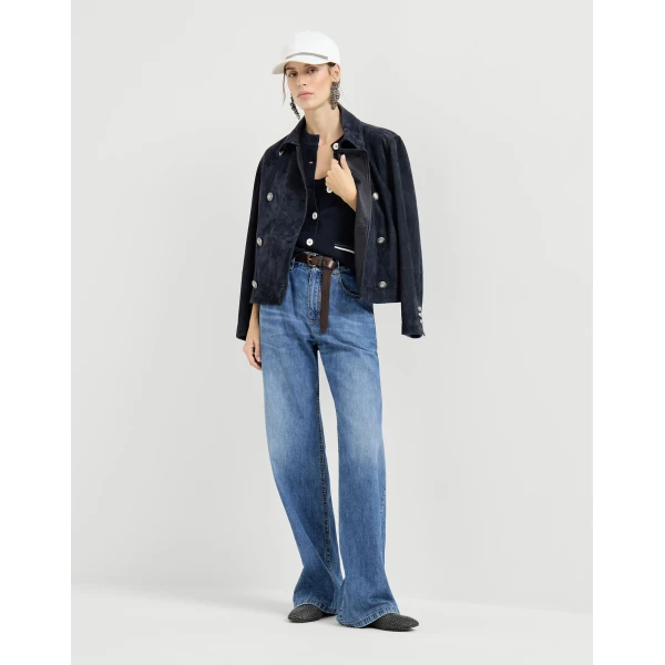 Brunello Cucinelli Contemporary Loose trousers in Denim, view 6