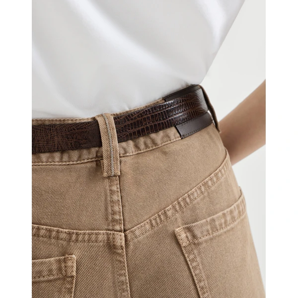 Brunello Cucinelli Contemporary Loose trousers in Light Brown, view 4