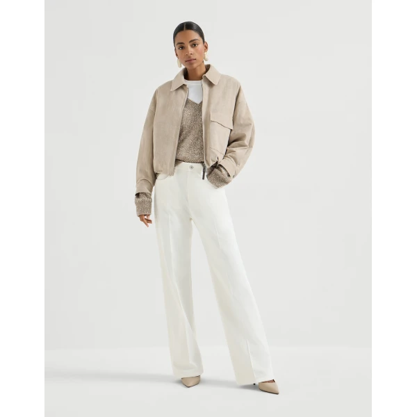 Brunello Cucinelli Contemporary Loose trousers in Panama, view 6