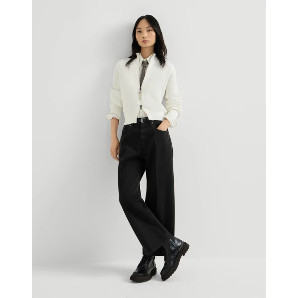 Brunello Cucinelli Contemporary Square trousers in Black, view 5