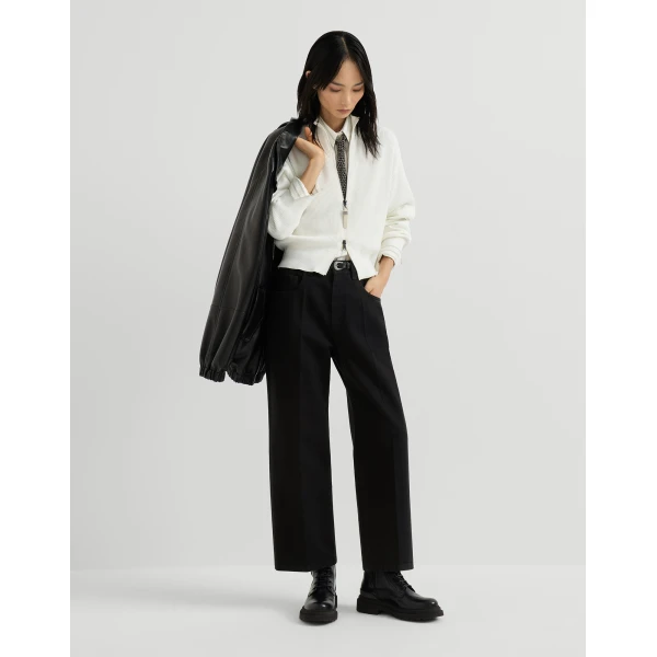 Brunello Cucinelli Contemporary Square trousers in Black, view 6