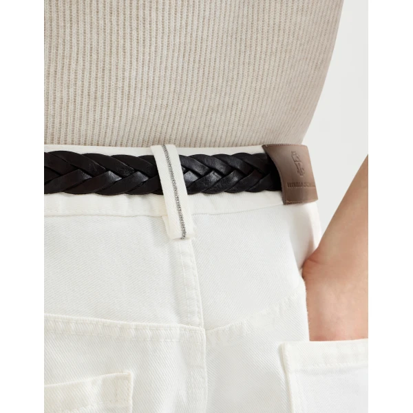 Brunello Cucinelli Contemporary Square trousers in Ivory, view 4