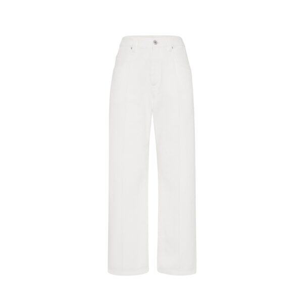 Brunello Cucinelli Contemporary Square trousers in Ivory