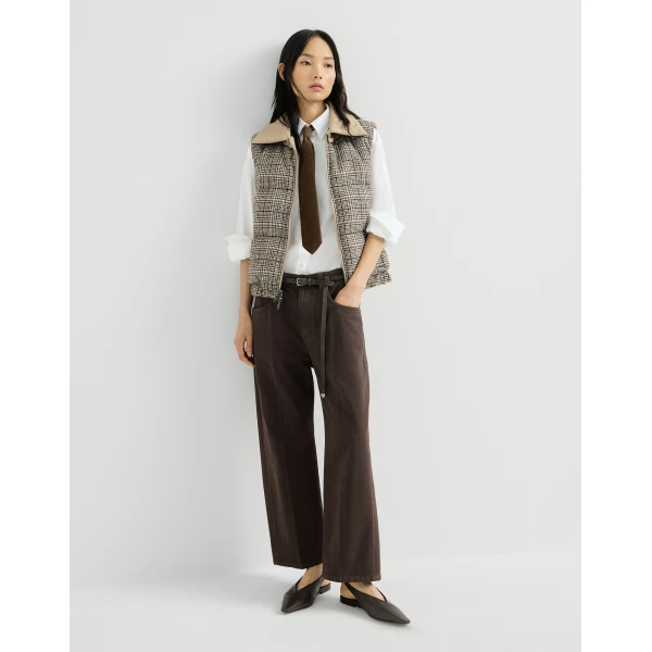 Brunello Cucinelli Contemporary Square trousers in Pine Cone Brown, view 5