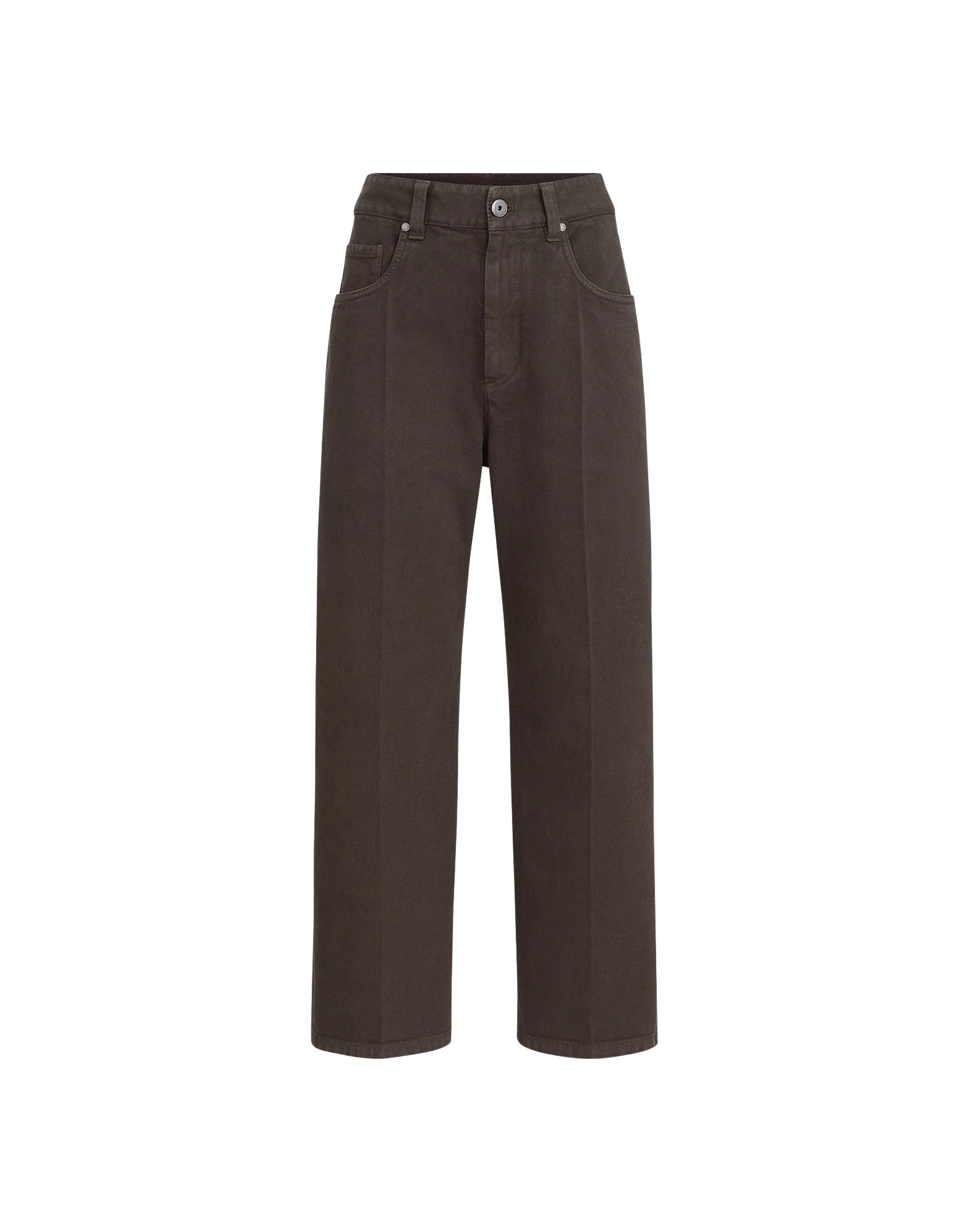 Brunello Cucinelli Contemporary Square trousers in Pine Cone Brown