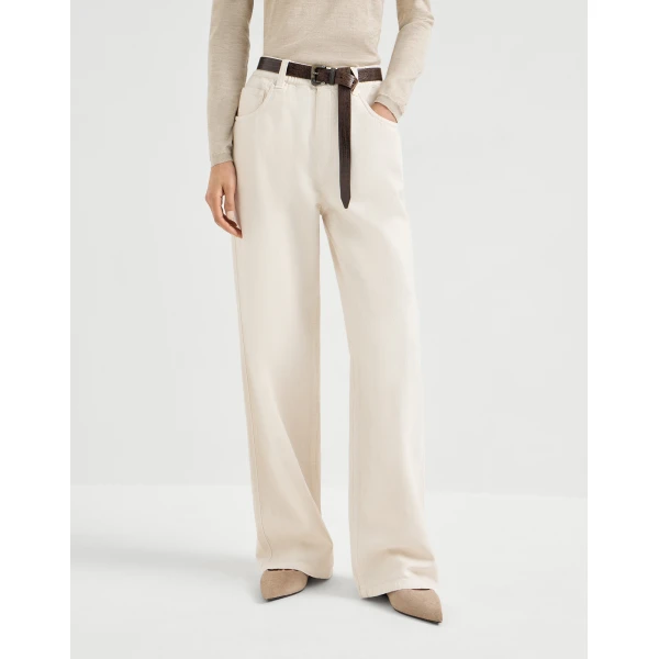 Brunello Cucinelli Contemporary trousers in Panama, view 2
