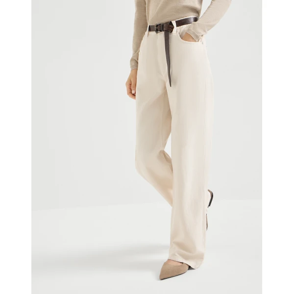 Brunello Cucinelli Contemporary trousers in Panama, view 5
