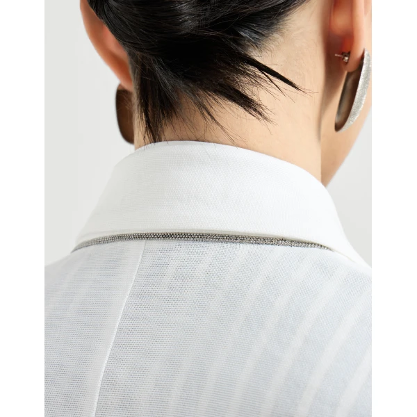 Brunello Cucinelli Cotton blazer in White, view 4