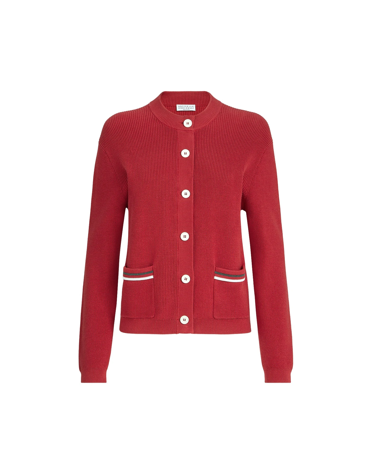 Brunello Cucinelli Cotton cardigan in Ruby