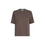 Brunello Cucinelli Cotton jersey T-shirt in Brown Top