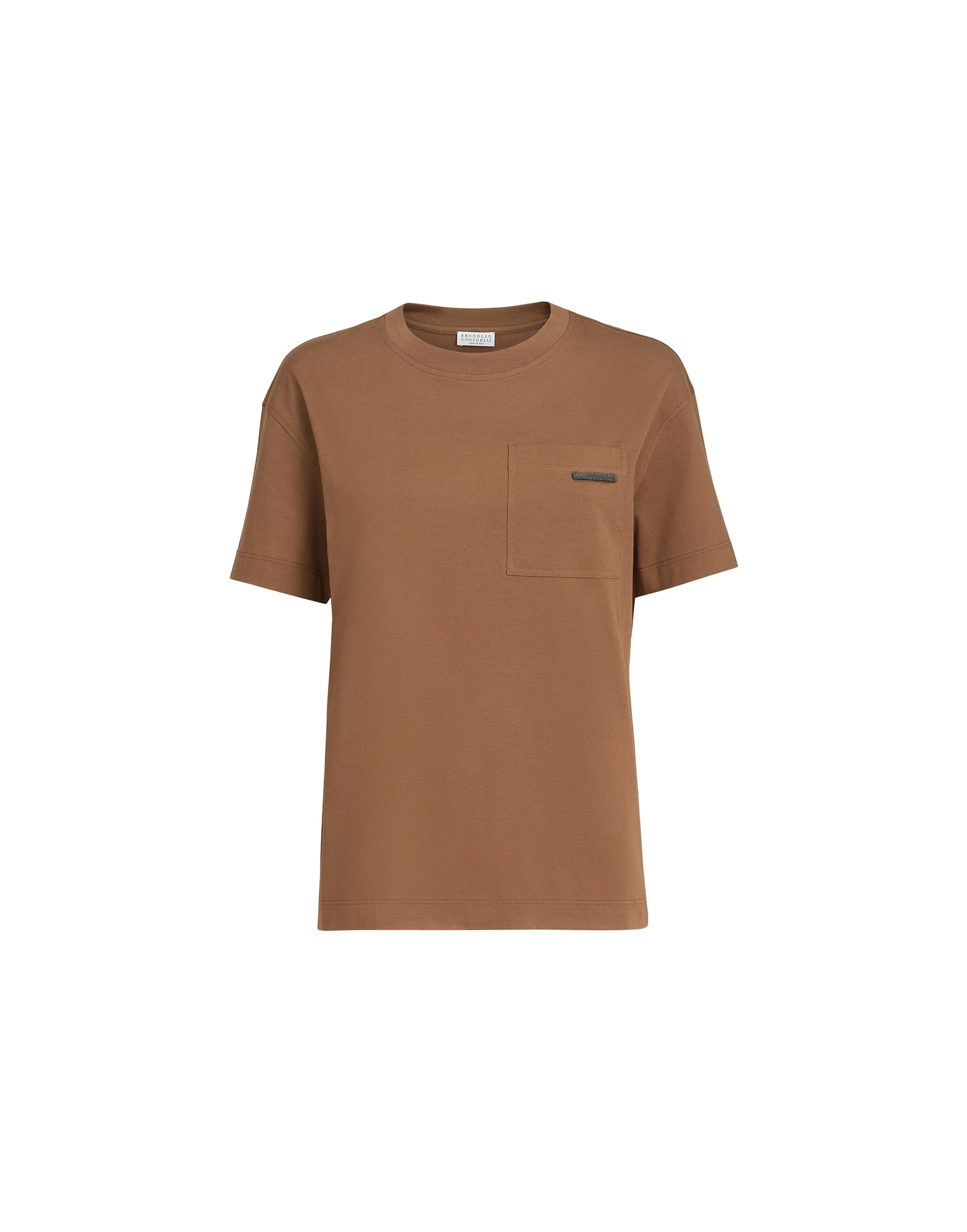 Brunello Cucinelli Cotton jersey T-shirt in Dattero Top