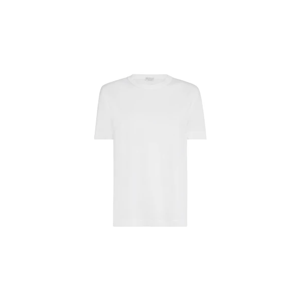 Brunello Cucinelli Cotton jersey T-shirt in White Top