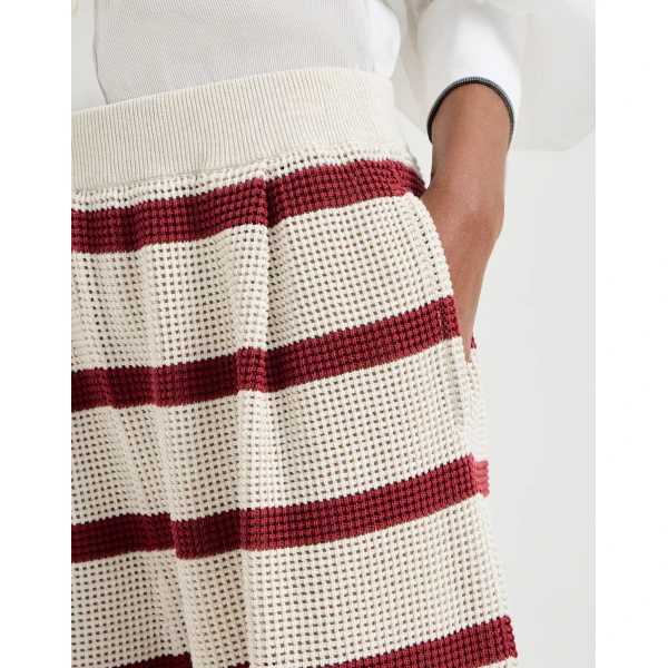 Brunello Cucinelli Cotton net knit Bermuda shorts, view 4