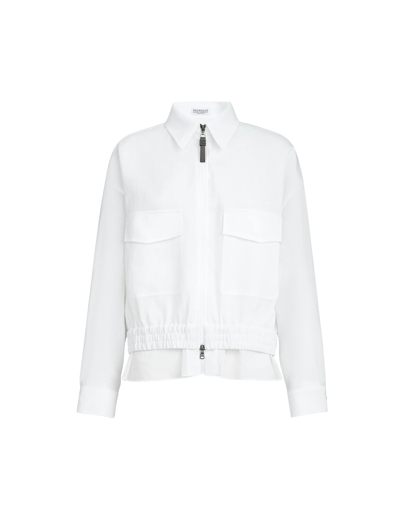 Brunello-Cucinelli-Cotton-outerwear-jacket-in-White89357_nobg Brunello Cucinelli Cotton outerwear jacket in White