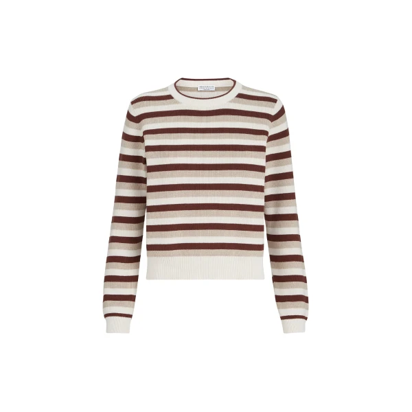 Brunello Cucinelli Cotton striped sweater