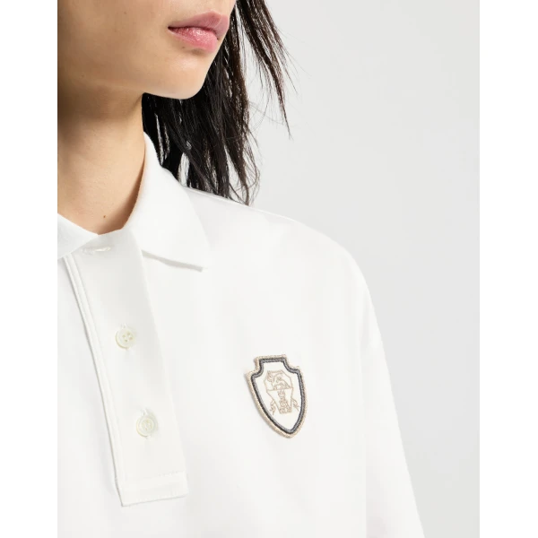 Brunello Cucinelli Couture interlock mini dress with logo, view 4