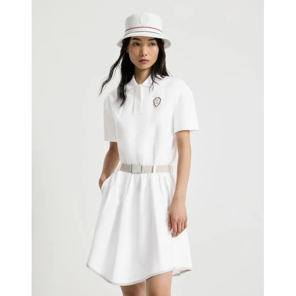 Brunello Cucinelli Couture interlock mini dress with logo, view 5