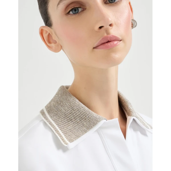 Brunello Cucinelli Couture interlock polo shirt in White, view 4