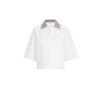 Brunello Cucinelli Couture interlock polo shirt in White