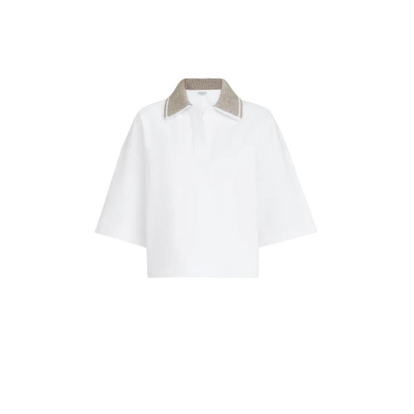 Brunello Cucinelli Couture interlock polo shirt in White