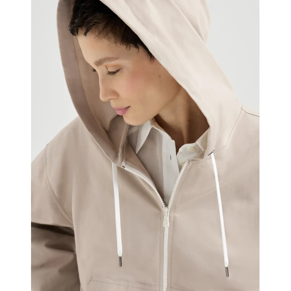 Brunello Cucinelli Couture interlock sweatshirt in Beige Jacket, view 4