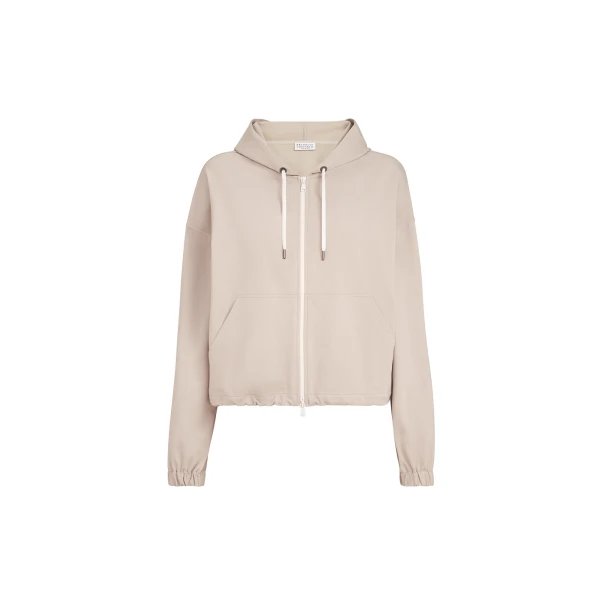 Brunello Cucinelli Couture interlock sweatshirt in Beige Jacket