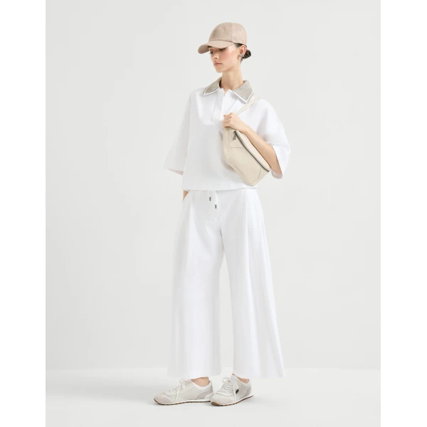Brunello Cucinelli Couture interlock trousers in White, view 6
