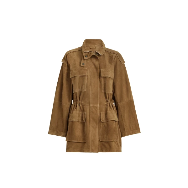 Brunello Cucinelli Couture suede safari jacket in Brown