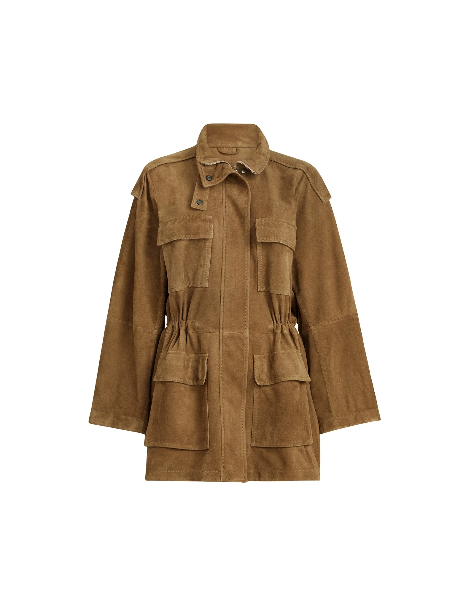 Couture suede safari jacket in Brown
