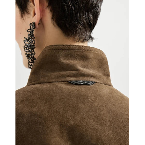 Brunello Cucinelli Couture suede vest in Brown, view 4