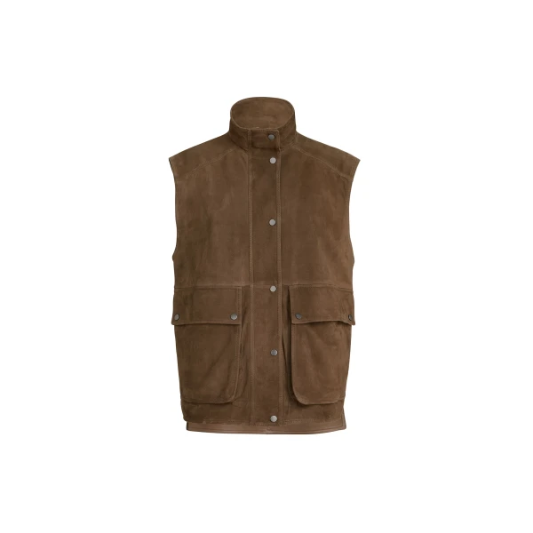 Brunello Cucinelli Couture suede vest in Brown