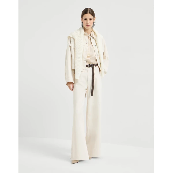Brunello Cucinelli Cover outerwear jacket in Chalk, view 6