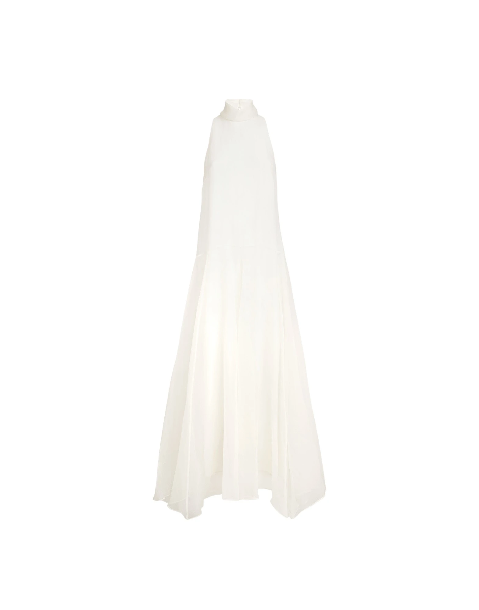 Brunello Cucinelli Crispy silk dress with monili in Butter