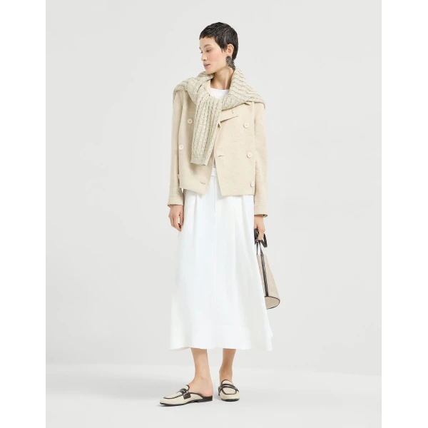 Brunello Cucinelli Dazzling Cable sweater in Beige, view 6