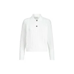 Brunello Cucinelli Dazzling Cables polo in White Knit