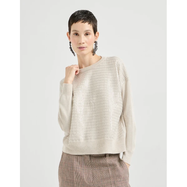 Brunello Cucinelli Dazzling Embroidery sweater, view 2