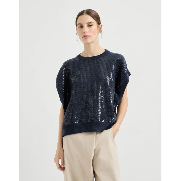 Brunello Cucinelli Dazzling Embroidery sweater, view 2